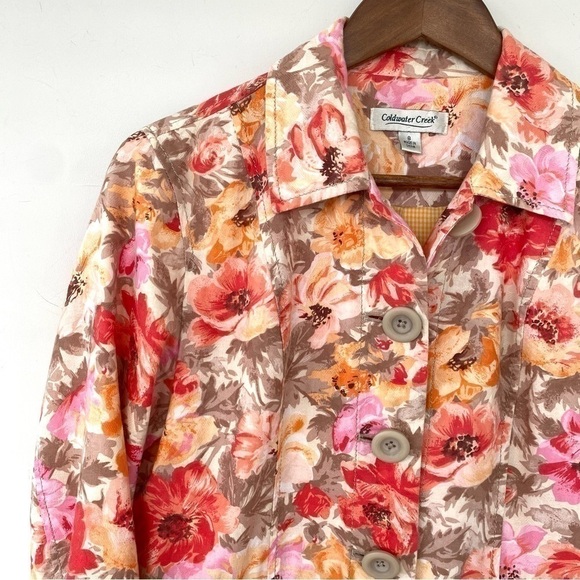 Coldwater Creek  jacket in a cotton blend, floral print - Picture 5 of 14